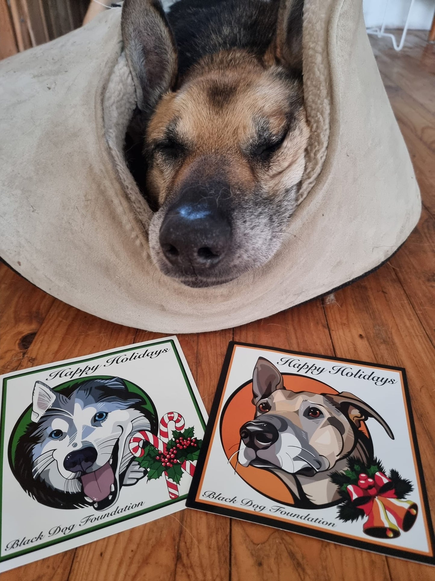 Black Dog jul-vykort