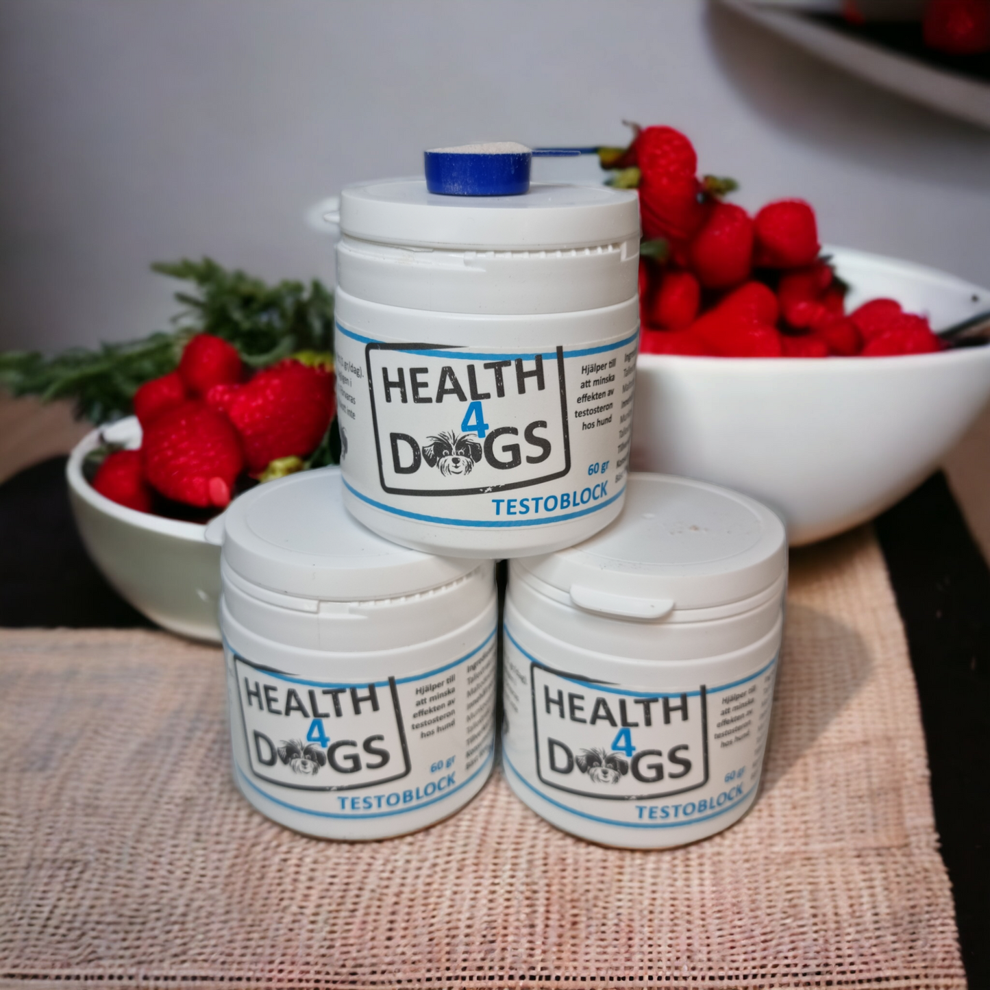 Hanhundsprodukt "Testoblock"- minskar effekt av testosteron