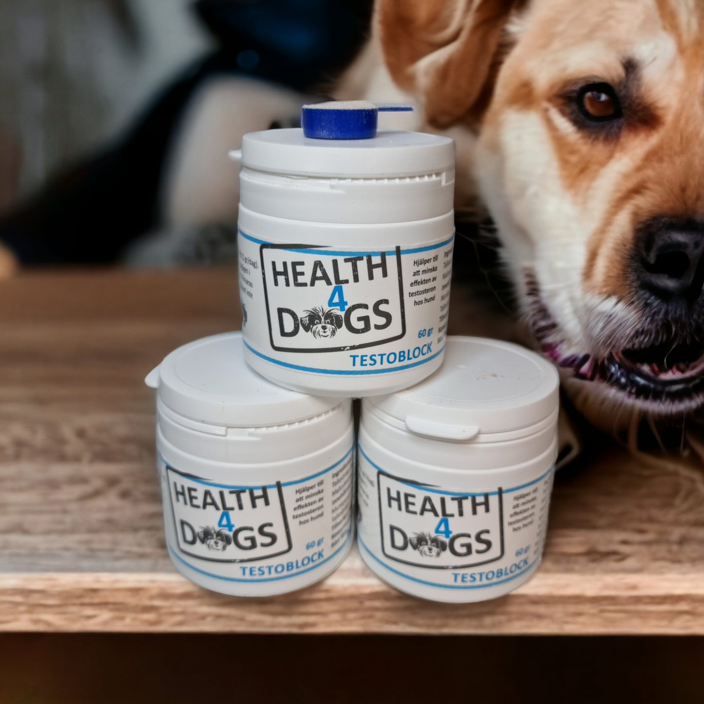 Hanhundsprodukt "Testoblock"- minskar effekt av testosteron